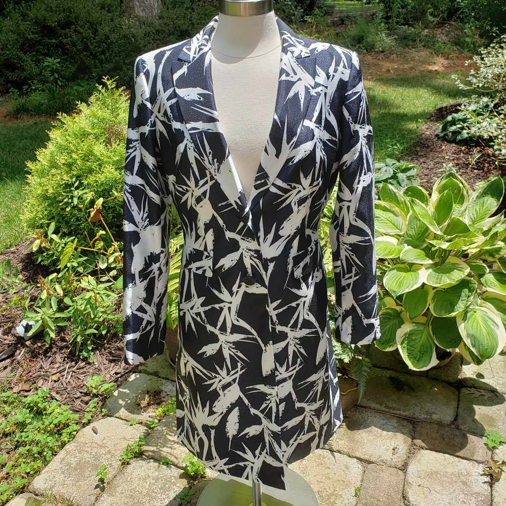 John Meyer Navy White Blazer
